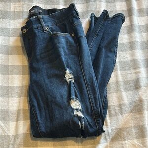 Torrid Bombshell Skinny Distressed Blue Jeans